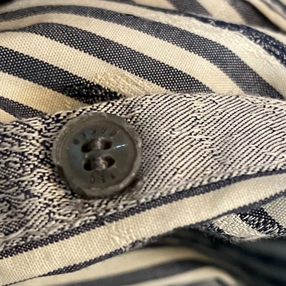 Men's Ted Baker London Grey/White Stripe Button Down Dress Shirt‎ Size 6 (2XL) - Picture 8 of 8